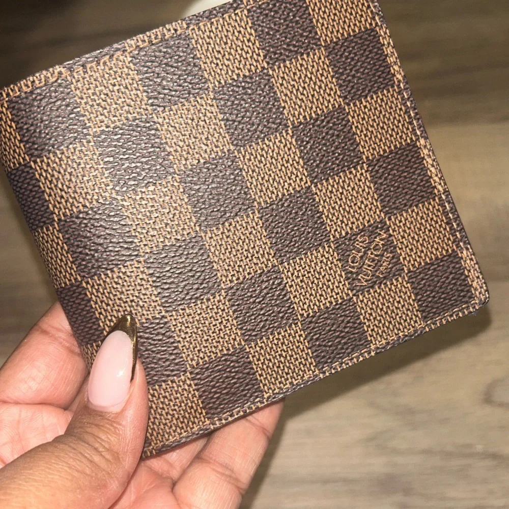 Louis Vuitton Brown Damier Ebene‎ Bifold Wallet